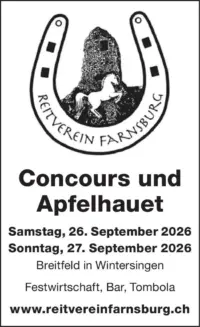 Inserat: «Concours und Apfelhauet»
