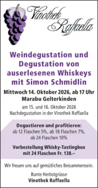 Inserat: Weindegustation